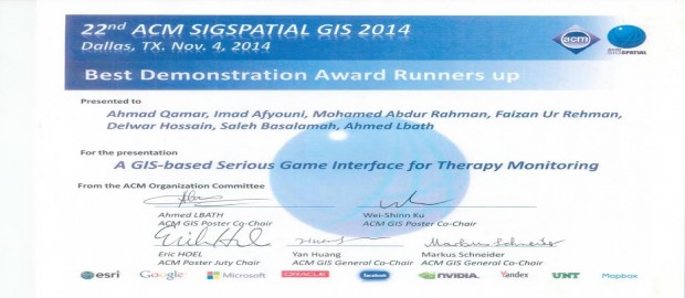 Best Demo Award — ACM SIGSPATIAL 2014