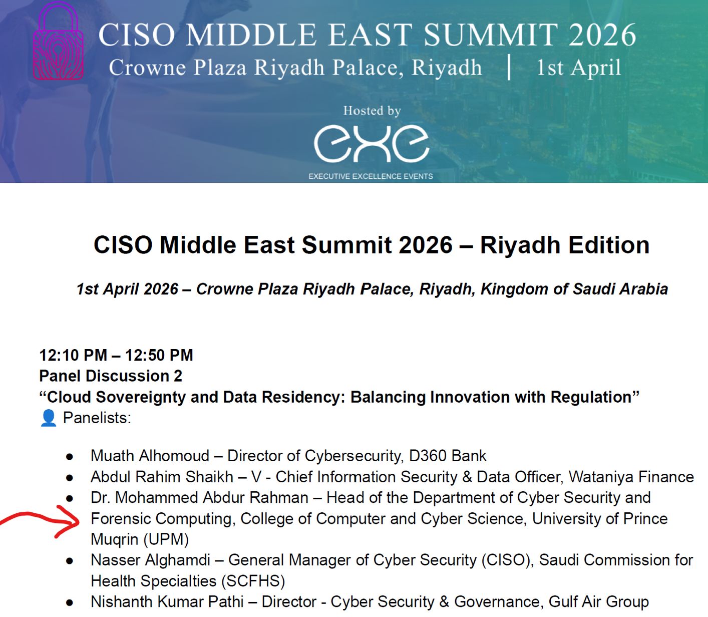 CISO Middle East Summit 2026